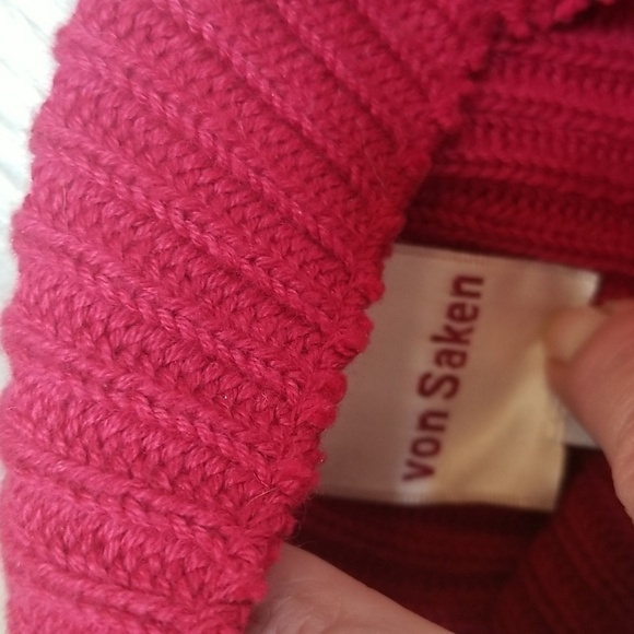 Von saken Women's turtleneck Relaxed sweater zipper detail - Picture 5 of 6